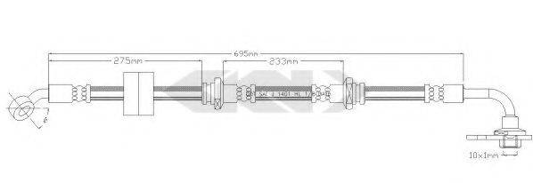 SPIDAN 338714 Гальмівний шланг