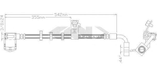 SPIDAN 340536 Гальмівний шланг