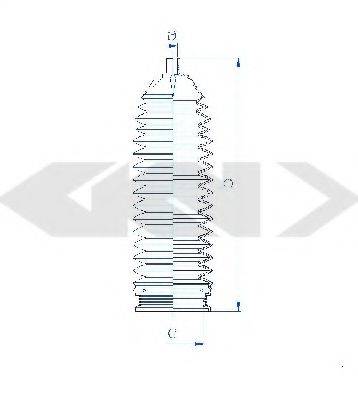 SPIDAN 84121 Пильовик, рульове управління