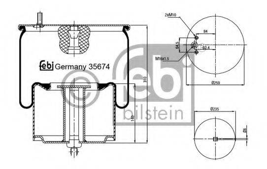 FEBI BILSTEIN 35674 Кожух пневматичної ресори