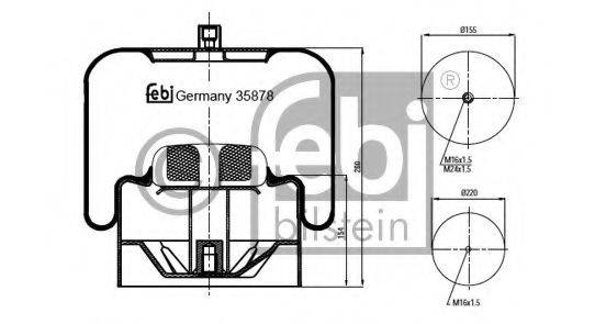 FEBI BILSTEIN 35878 Кожух пневматичної ресори