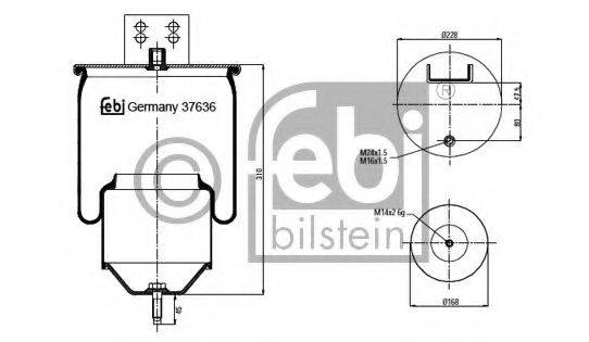 FEBI BILSTEIN 37636 Кожух пневматичної ресори