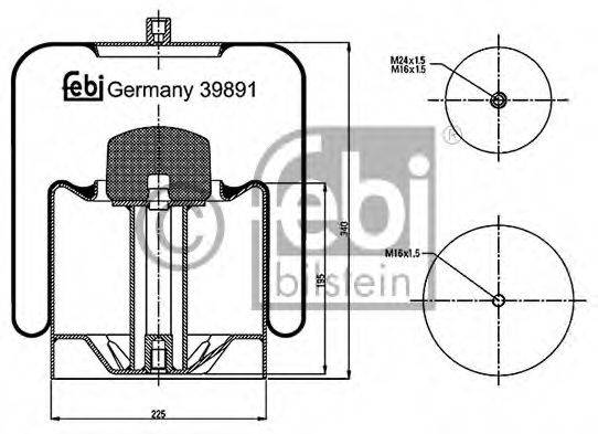 FEBI BILSTEIN 39891 Кожух пневматичної ресори