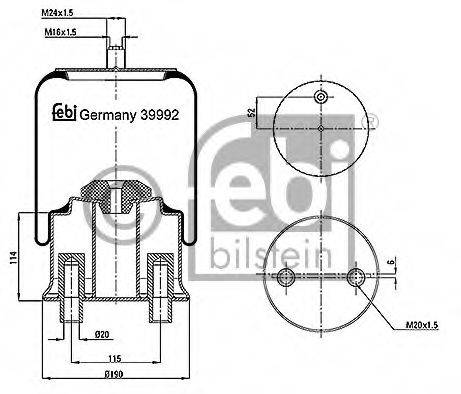 FEBI BILSTEIN 39992 Кожух пневматичної ресори