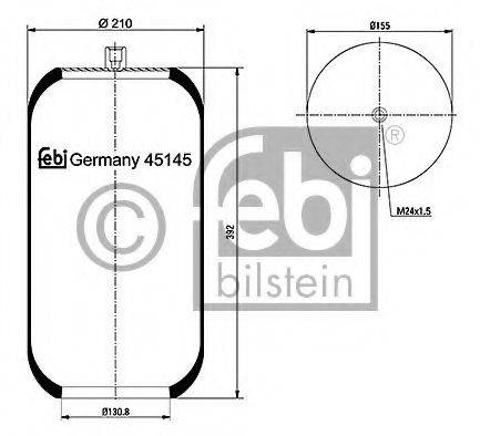 FEBI BILSTEIN 45145 Кожух пневматичної ресори