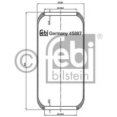 FEBI BILSTEIN 45887 Кожух пневматичної ресори