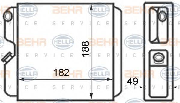 BEHR HELLA SERVICE 8FH351024371 Теплообмінник, опалення салону