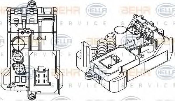 BEHR HELLA SERVICE 5HL351029061 Регулятор, вентилятор салону