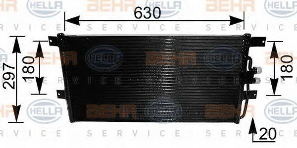 BEHR HELLA SERVICE 8FC351037431 Конденсатор, кондиціонер