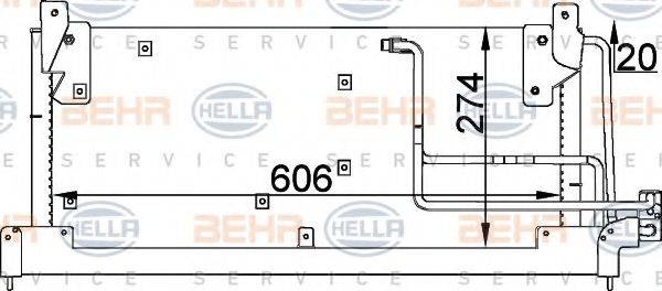 BEHR HELLA SERVICE 8FC351037591 Конденсатор, кондиціонер