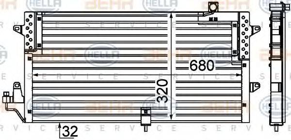 BEHR HELLA SERVICE 8FC351038191 Конденсатор, кондиціонер