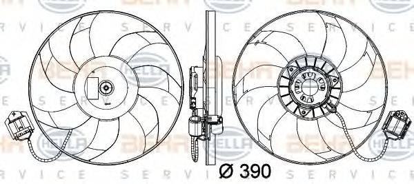 BEHR HELLA SERVICE 8EW351041461 Вентилятор, охолодження двигуна