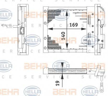 BEHR HELLA SERVICE 6ZT351080221 Теплообмінник, опалення салону