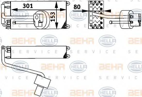 BEHR HELLA SERVICE 8FV351211601 Випарник, кондиціонер