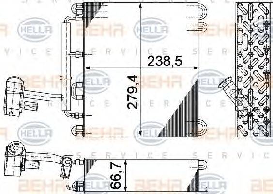 BEHR HELLA SERVICE 8FV351211691 Випарник, кондиціонер