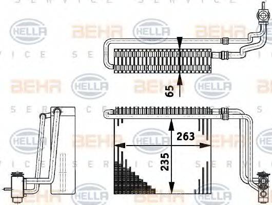 BEHR HELLA SERVICE 8FV351211741 Випарник, кондиціонер