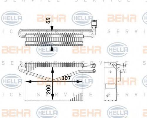 BEHR HELLA SERVICE 8FV351211761 Випарник, кондиціонер