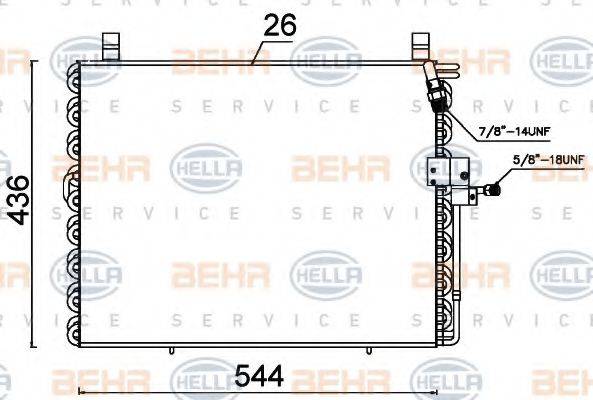 BEHR HELLA SERVICE 8FC351301484 Конденсатор, кондиціонер