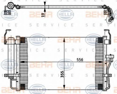 BEHR HELLA SERVICE 8FC351302161 Конденсатор, кондиціонер