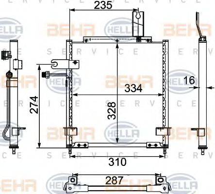 BEHR HELLA SERVICE 8FC351303731 Конденсатор, кондиціонер