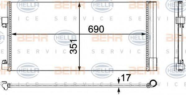 BEHR HELLA SERVICE 8FC351304241 Конденсатор, кондиціонер