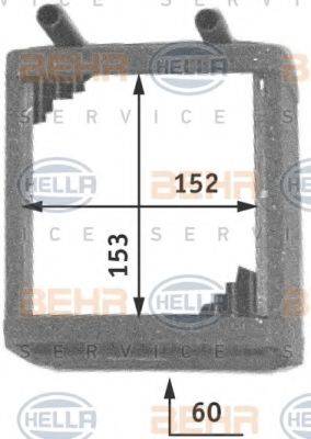 BEHR HELLA SERVICE 8FH351311381 Теплообмінник, опалення салону