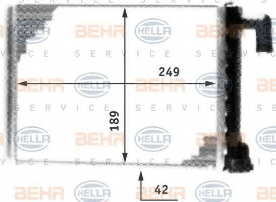 BEHR HELLA SERVICE 8FH351312331 Теплообмінник, опалення салону