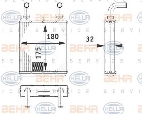 BEHR HELLA SERVICE 8FH351312581 Теплообмінник, опалення салону