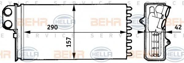 BEHR HELLA SERVICE 8FH351313431 Теплообмінник, опалення салону