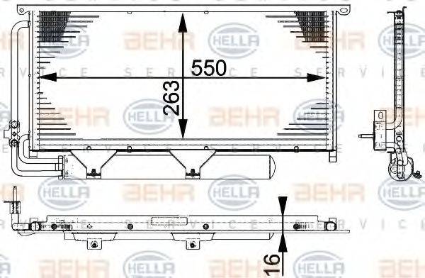 BEHR HELLA SERVICE 8FC351317511 Конденсатор, кондиціонер