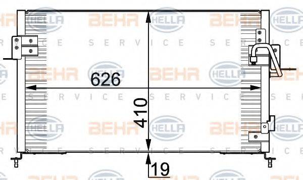 BEHR HELLA SERVICE 8FC351318001 Конденсатор, кондиціонер