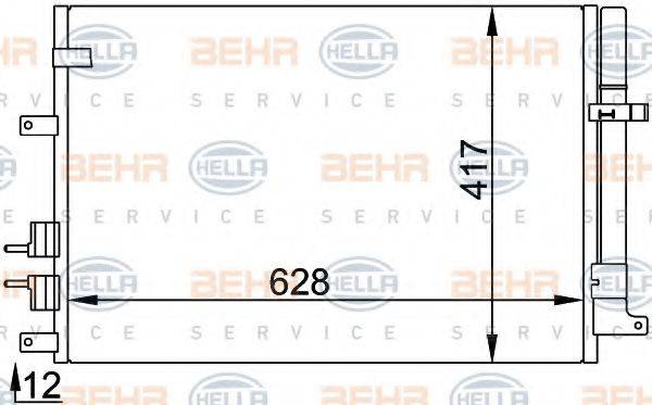 BEHR HELLA SERVICE 8FC351318431 Конденсатор, кондиціонер