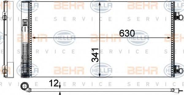 BEHR HELLA SERVICE 8FC351319641 Конденсатор, кондиціонер