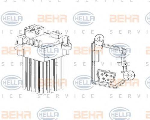 BEHR HELLA SERVICE 5HL351321191 Регулятор, вентилятор салону