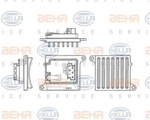 BEHR HELLA SERVICE 5HL351321241 Регулятор, вентилятор салону