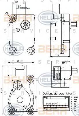 BEHR HELLA SERVICE 6NW351329651 Регулювальний елемент, змішувальний клапан