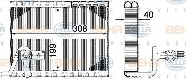 BEHR HELLA SERVICE 8FV351331501 Випарник, кондиціонер