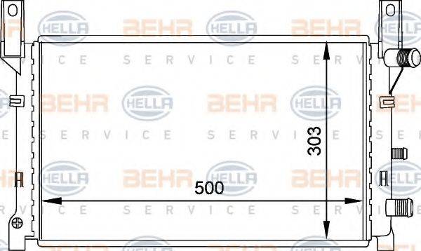 BEHR HELLA SERVICE 8MK376713411 Радіатор, охолодження двигуна