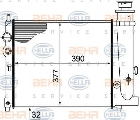 BEHR HELLA SERVICE 8MK376715391 Радіатор, охолодження двигуна