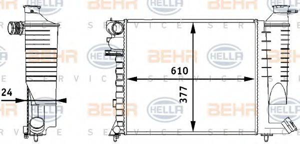 BEHR HELLA SERVICE 8MK376717511 Радіатор, охолодження двигуна