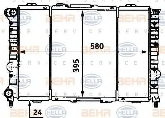 BEHR HELLA SERVICE 8MK376718121 Радіатор, охолодження двигуна