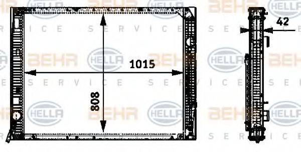 BEHR HELLA SERVICE 8MK376722361 Радіатор, охолодження двигуна