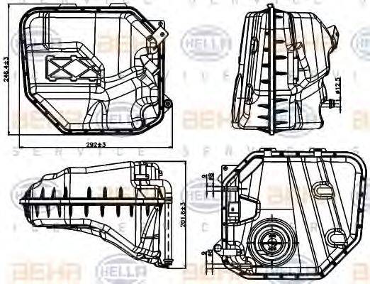 BEHR HELLA SERVICE 8MA376737201 Компенсаційний бак, охолоджуюча рідина