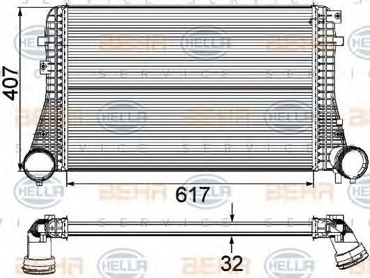 BEHR HELLA SERVICE 8ML376746121 Інтеркулер