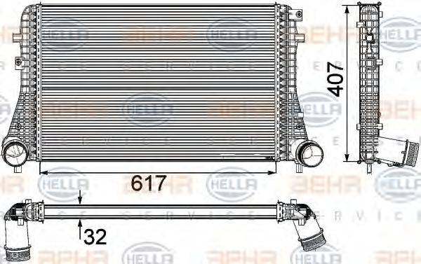 BEHR HELLA SERVICE 8ML376746741 Інтеркулер