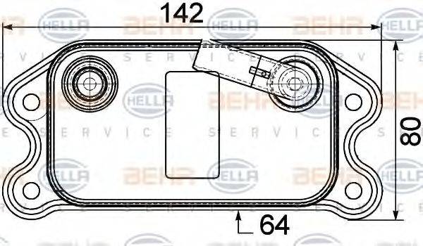 BEHR HELLA SERVICE 8MO376747141 масляний радіатор, моторне масло