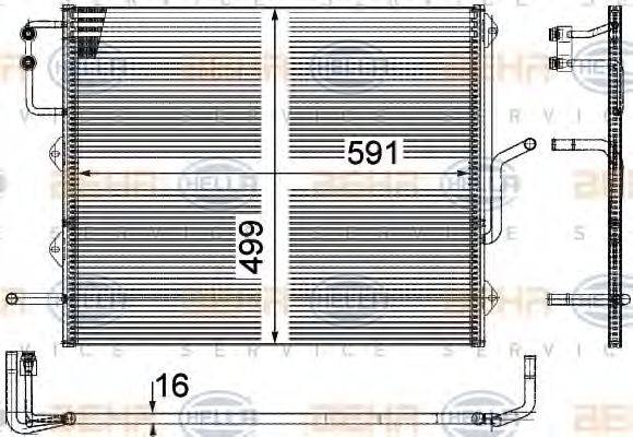 BEHR HELLA SERVICE 8MK376749801 Радіатор, охолодження двигуна