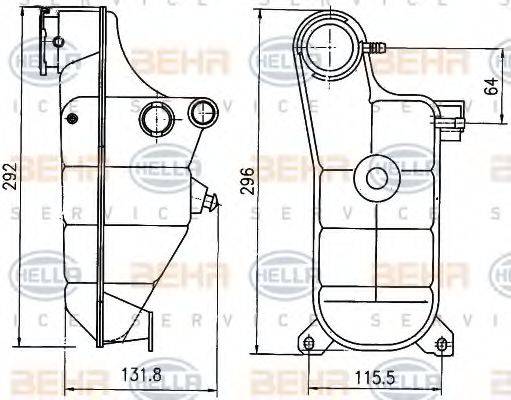 BEHR HELLA SERVICE 8MA376755151 Компенсаційний бак, охолоджуюча рідина