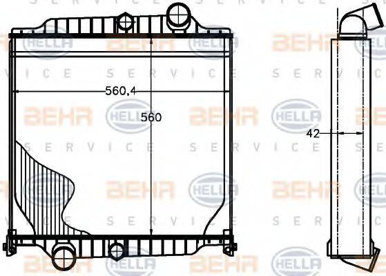 BEHR HELLA SERVICE 8MK376758081 Радіатор, охолодження двигуна