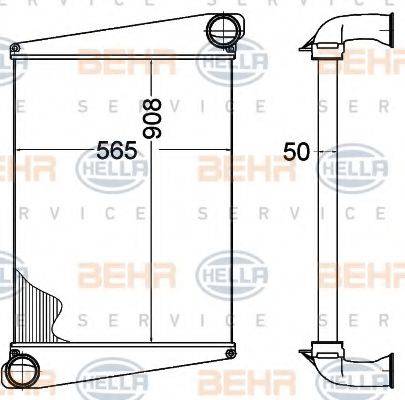 BEHR HELLA SERVICE 8ML376758221 Інтеркулер